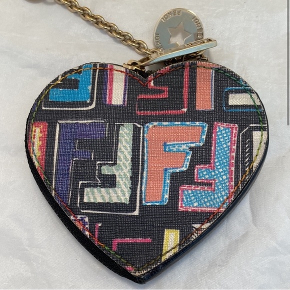 FENDI Limited Edition Zucca Heart Coin Purse - Picture 3 of 10